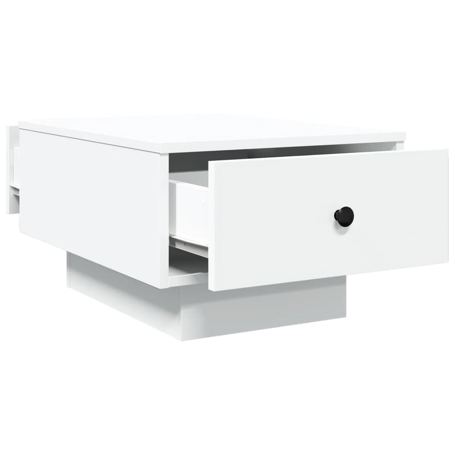 Salontafel 60x45x31 cm bewerkt hout wit