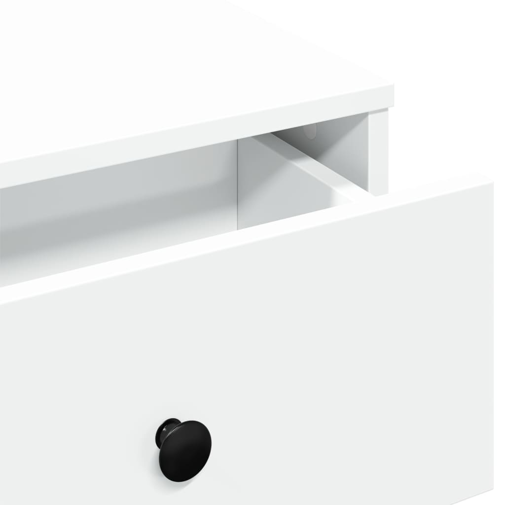 Salontafel 60x45x31 cm bewerkt hout wit