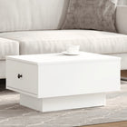 Coffee table 60x45x31 cm worked wood white