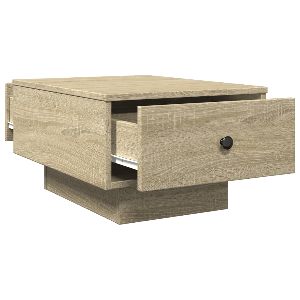 Salontafel 60x45x31 cm bewerkt hout sonoma eikenkleurig