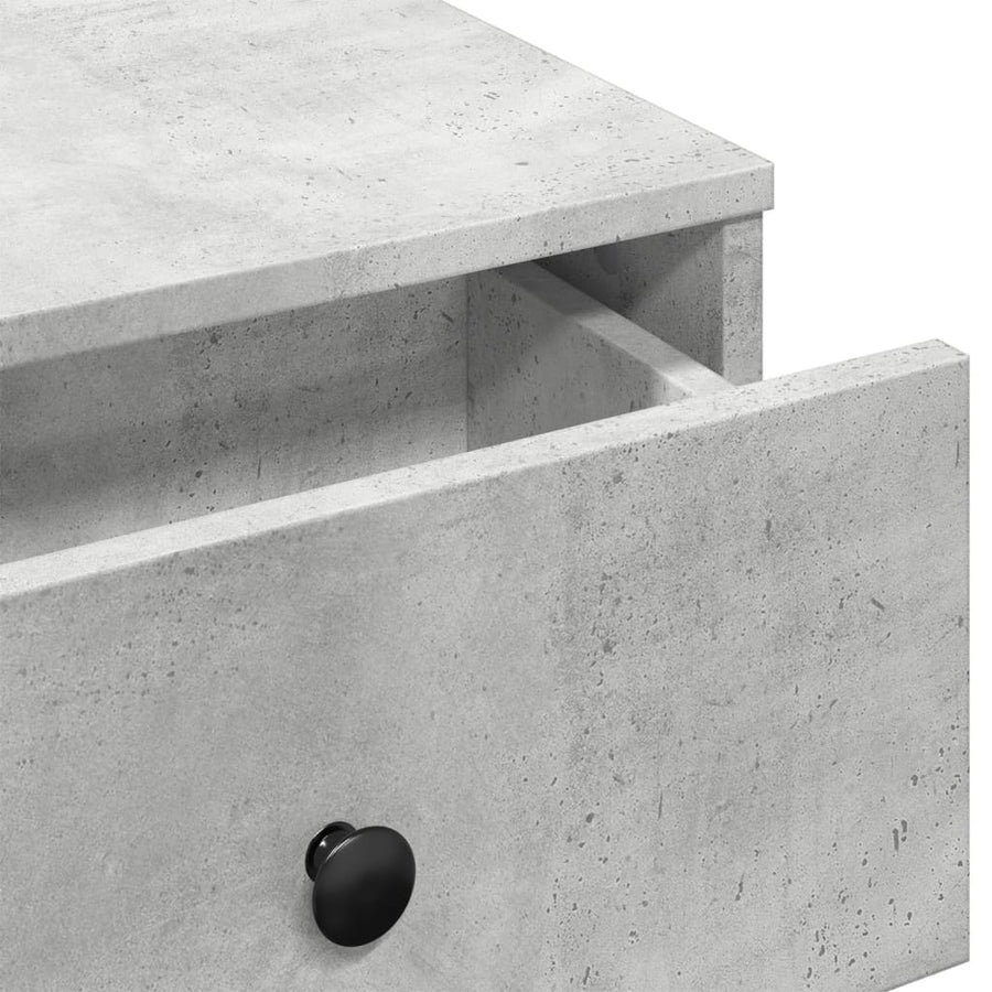 Salontafel 60x45x31 cm bewerkt hout betongrijs
