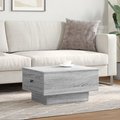 Salontafel 60x45x31 cm bewerkt hout grijs sonoma eikenkleurig