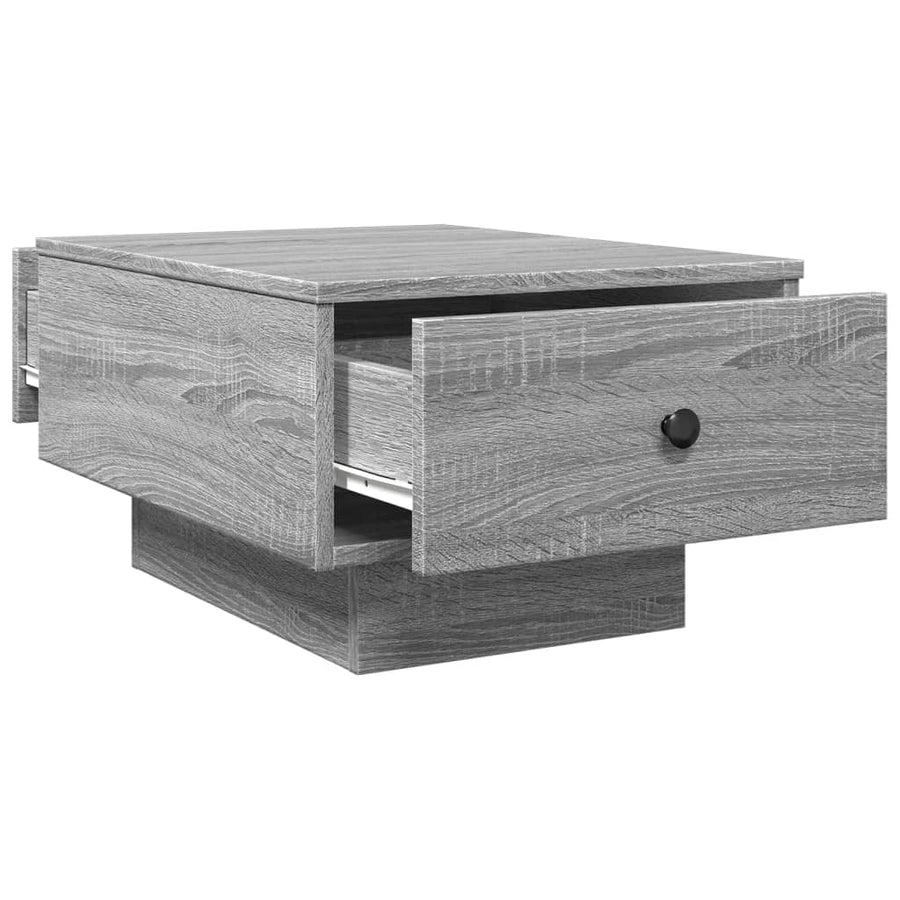 Salontafel 60x45x31 cm bewerkt hout grijs sonoma eikenkleurig