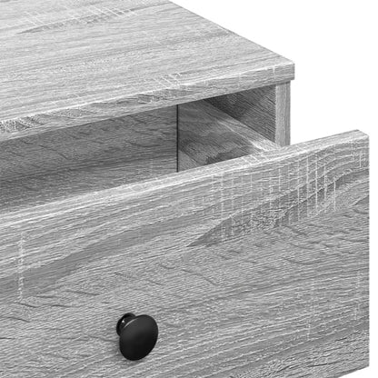 Salontafel 60x45x31 cm bewerkt hout grijs sonoma eikenkleurig