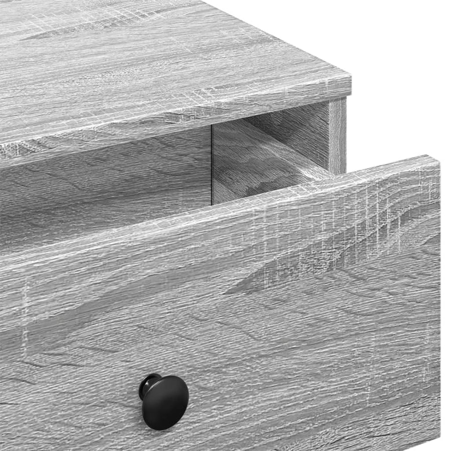 Salontafel 60x45x31 cm bewerkt hout grijs sonoma eikenkleurig