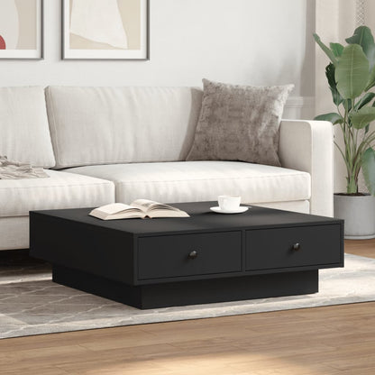 Salontafel 90x90x28 cm spaanplaat zwart
