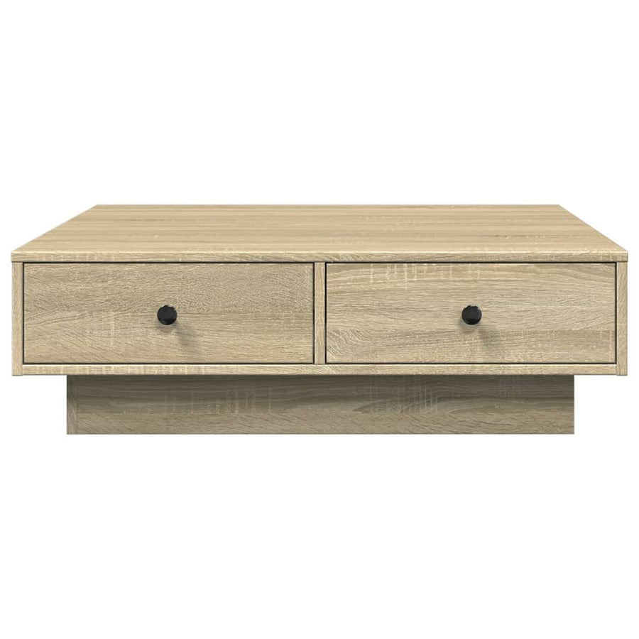Salontafel 90x90x28 cm spaanplaat sonoma eikenkleurig