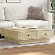 Coffee table 90x90x28 cm chipboard Sonoma oak coloured