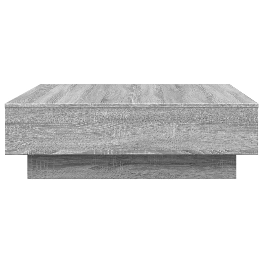 Salontafel 90x90x28 cm bewerkt hout grijs sonoma eikenkleurig
