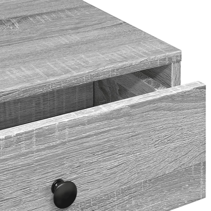 Salontafel 90x90x28 cm bewerkt hout grijs sonoma eikenkleurig