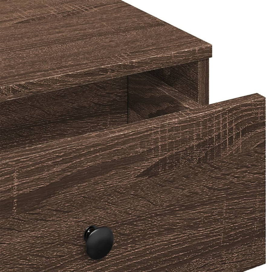 Salontafel 90x90x28 cm bewerkt hout bruin eikenkleur