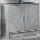 Washbasin cabinet 63x29x55 cm engineered wood concrete gray