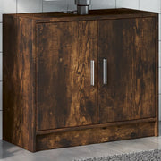 Wastafelkast 63x29x55 cm bewerkt hout gerookt eiken