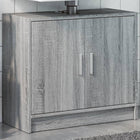 Washbasin cabinet 63x29x55 cm engineered wood grey Sonoma oak