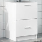 Washbasin cabinet 40x37x59 cm engineered wood white