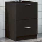Sink cabinet 40x37x59 cm engineered wood black