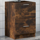 Bathroom cabinet 40x37x59 cm engineered wood smoked oak-colored