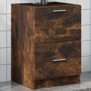 Wastafelkast 40x37x59 cm bewerkt hout gerookt eiken