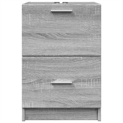 Wastafelkast 40x37x59 cm bewerkt hout grijs sonoma eikenkleurig
