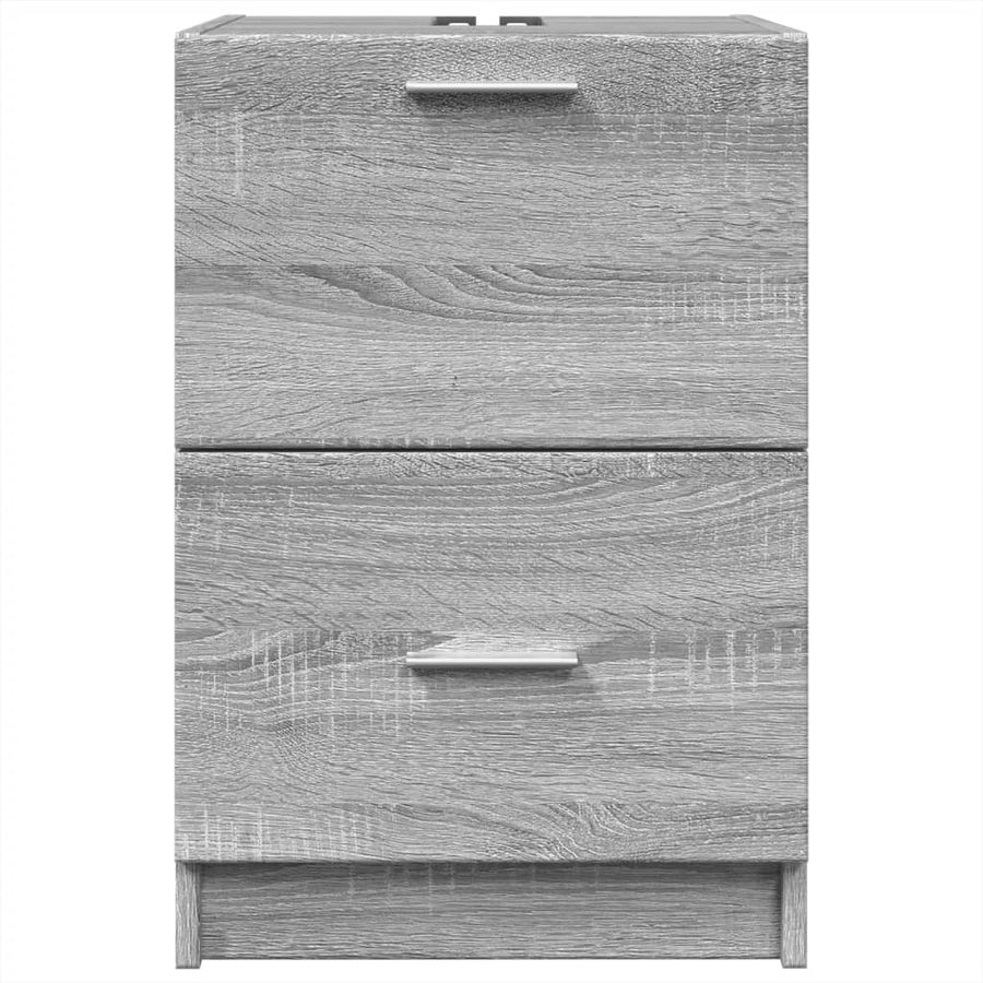 Wastafelkast 40x37x59 cm bewerkt hout grijs sonoma eikenkleurig