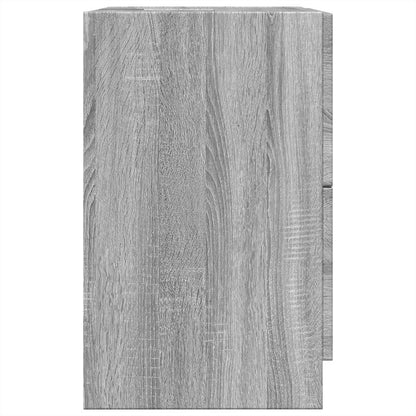 Wastafelkast 40x37x59 cm bewerkt hout grijs sonoma eikenkleurig