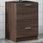 Washbasin cabinet 40x37x59 cm engineered wood brown oak effect