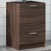 Wastafelkast 40x37x59 cm bewerkt hout bruin