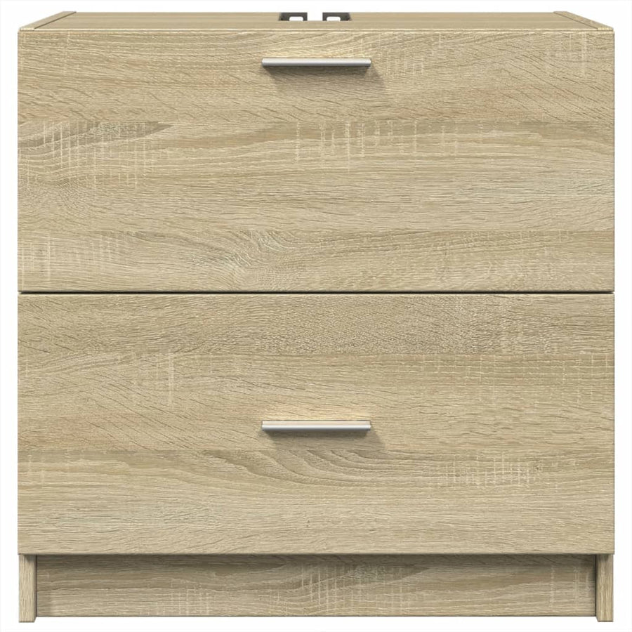 Wastafelkast 59x37x59 cm bewerkt hout sonoma eikenkleurig