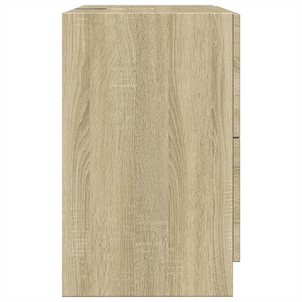 Wastafelkast 59x37x59 cm bewerkt hout sonoma eikenkleurig