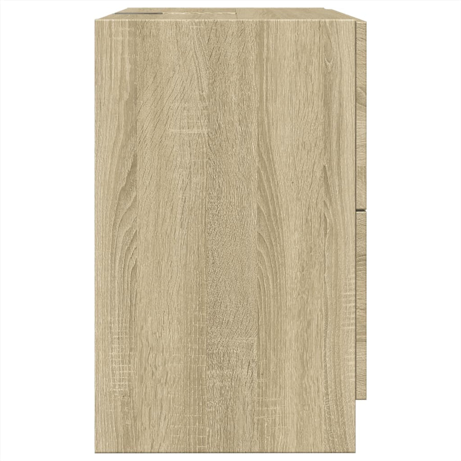 Wastafelkast 59x37x59 cm bewerkt hout sonoma eikenkleurig