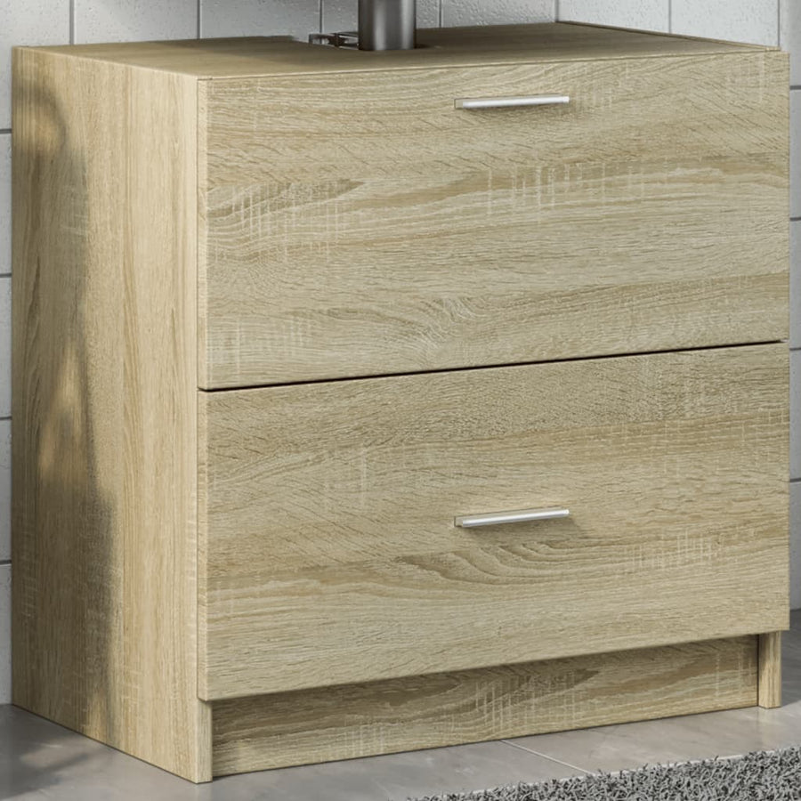 Wastafelkast 59x37x59 cm bewerkt hout sonoma eikenkleurig
