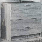 Washbasin cabinet 59x37x59 cm engineered wood grey Sonoma oak look