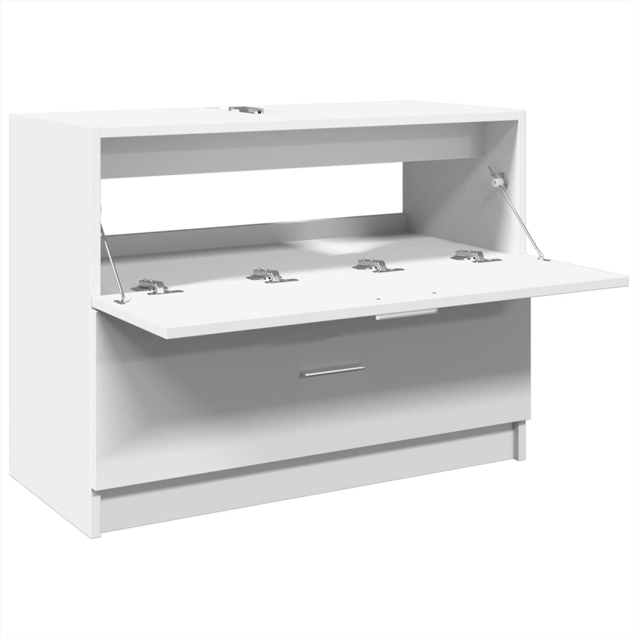 Wastafelkast 78x37x59 cm bewerkt hout wit