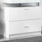 Vanity unit 78x37x59 cm engineered wood white