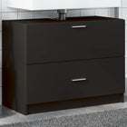 Washbasin cabinet 78x37x59 cm engineered wood black