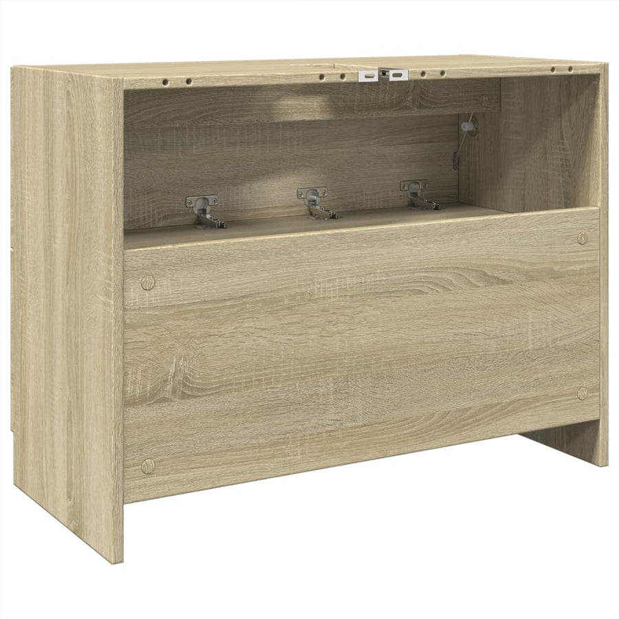 Wastafelkast 78x37x59 cm bewerkt hout sonoma eikenkleurig