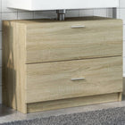 Washbasin cabinet 78x37x59 cm engineered wood sonoma oak