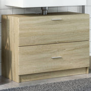 Wastafelkast 78x37x59 cm bewerkt hout sonoma eiken