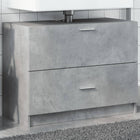 Bathroom cabinet 78x37x59 cm engineered wood concrete grey