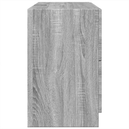 Wastafelkast 78x37x59 cm bewerkt hout grijs sonoma eikenkleurig