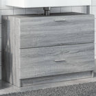 Washbasin Cabinet 78x37x59 cm Engineered Wood Grey Sonoma Oak