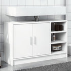 Washbasin cabinet 90x29x55 cm engineered wood white