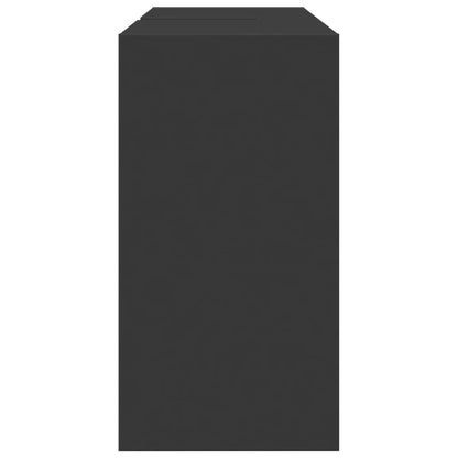 Wastafelkast 90x29x55 cm bewerkt hout zwart