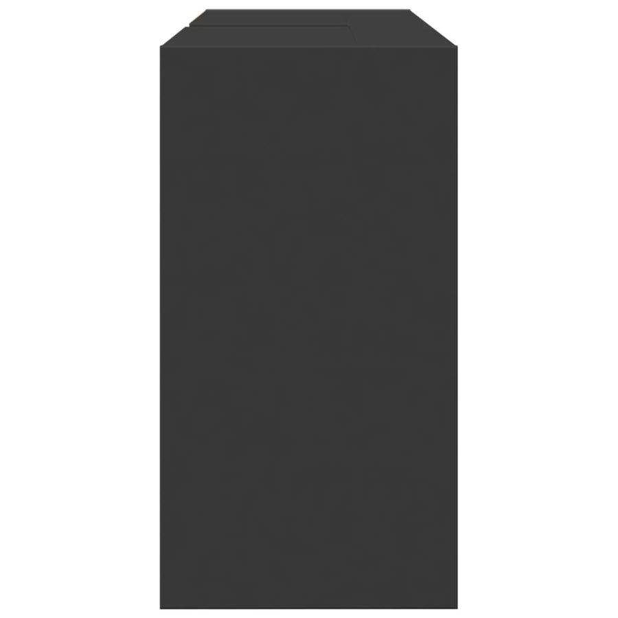 Wastafelkast 90x29x55 cm bewerkt hout zwart