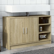 Wastafelkast 90x29x55 cm bewerkt hout sonoma eiken