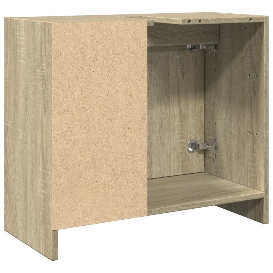 Wastafelkast 63x29x55 cm bewerkt hout sonoma eikenkleurig