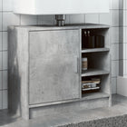 Washbasin cabinet 63x29x55 cm engineered wood concrete gray