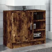 Wastafelkast 63x29x55 cm bewerkt hout gerookt eiken