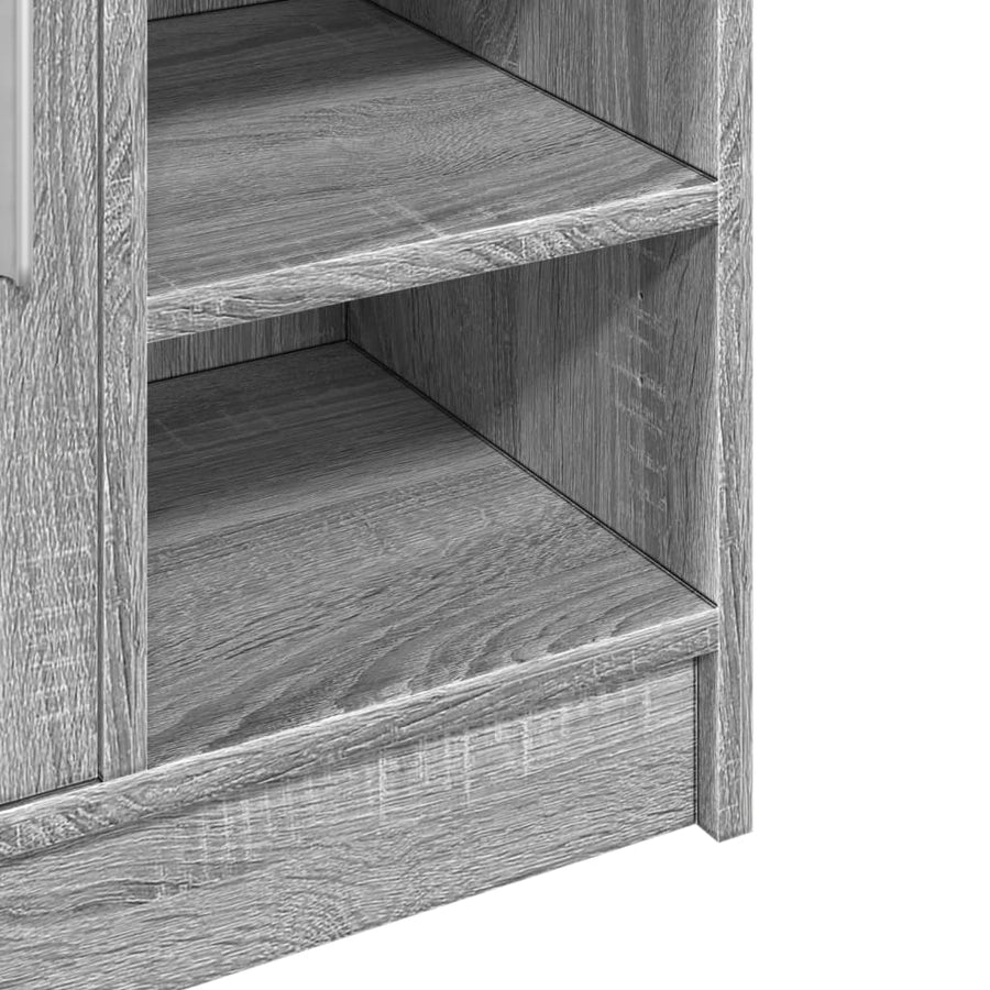 Wastafelkast 63x29x55 cm bewerkt hout grijs sonoma eikenkleurig