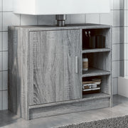 Wastafelkast 63x29x55 cm bewerkt hout grijs sonoma eiken